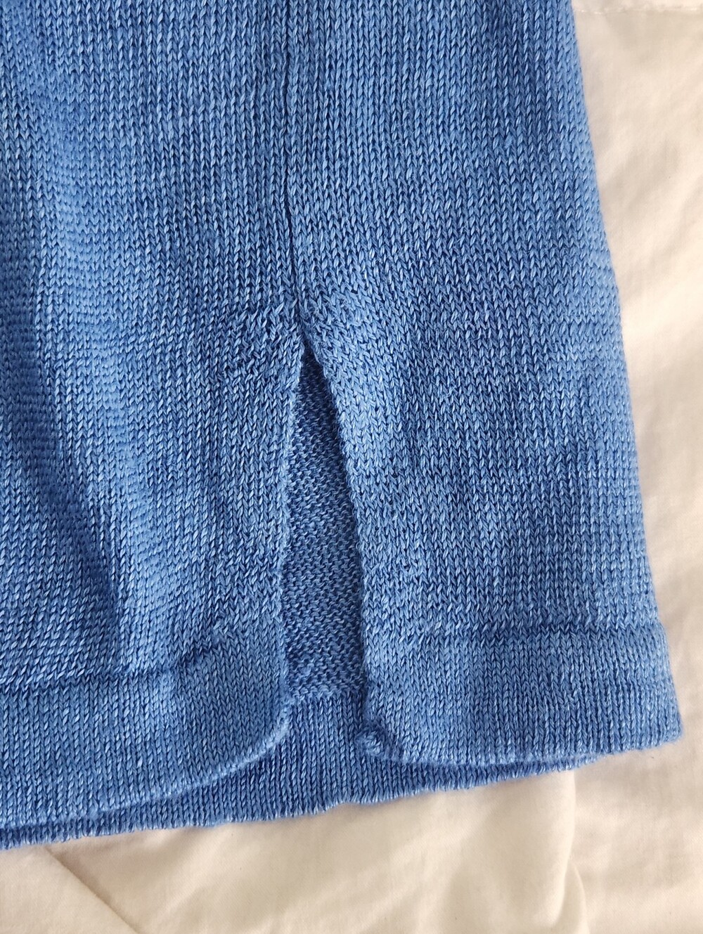 J. MCLAUGHLIN linen Sweater Top Blue Knit Size M - Picture 5 of 8